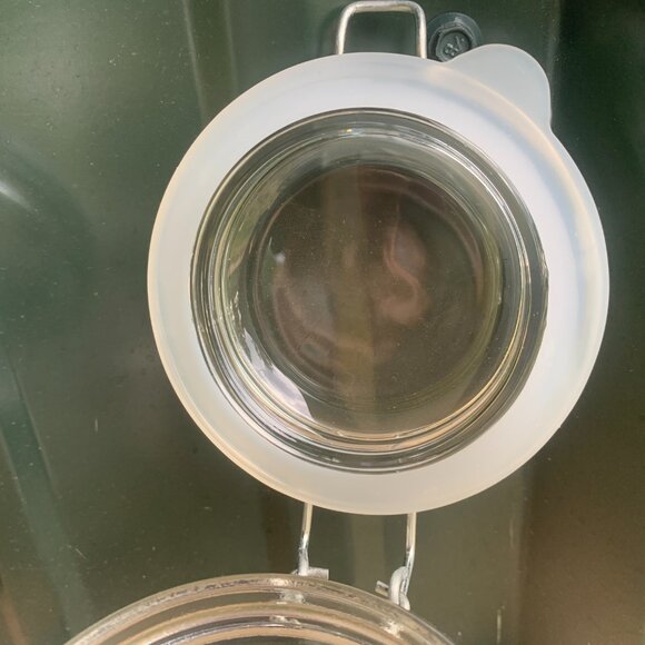 JARS - 2 airtight 32oz hermetic Glass Jars hinged wire Lid Kitchen Arts & Crafts - Picture 8 of 16